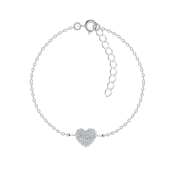 Silver Heart Bracelet - Wholesale - 17265