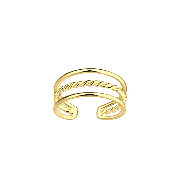 Silver Twisted Ear Cuff - Wholesale - 17318 Silver Twisted Ear Cuff - Wholesale - 17318