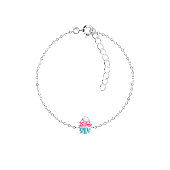 Silver Cupcake Bracelet - Wholesale - 18723