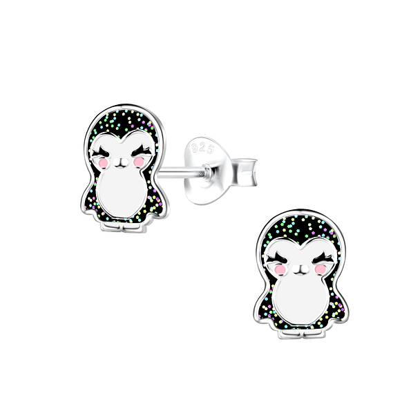 Silver Penguin Stud Earrings - Wholesale - 18799 Silver Penguin Stud Earrings - Wholesale - 18799