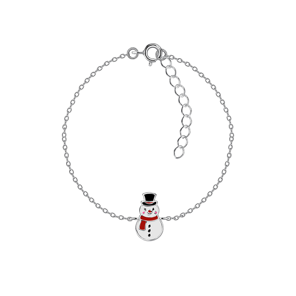 Silver Snowman Bracelet - Wholesale - 20758