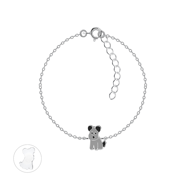 Silver Dog Bracelet - Wholesale - 20762