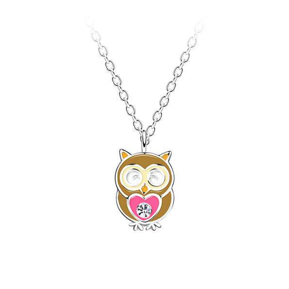 Silver Owl Necklace - Wholesale - 20893 Silver Owl Necklace - Wholesale - 20893