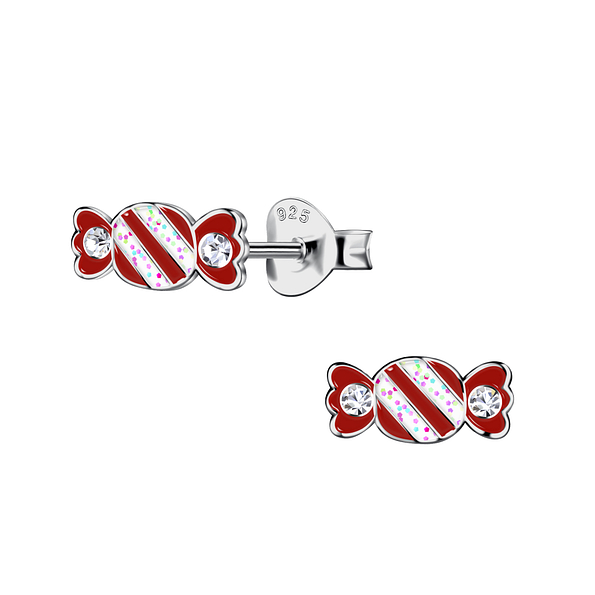 Silver Candy Stud Earrings - Wholesale - 21743