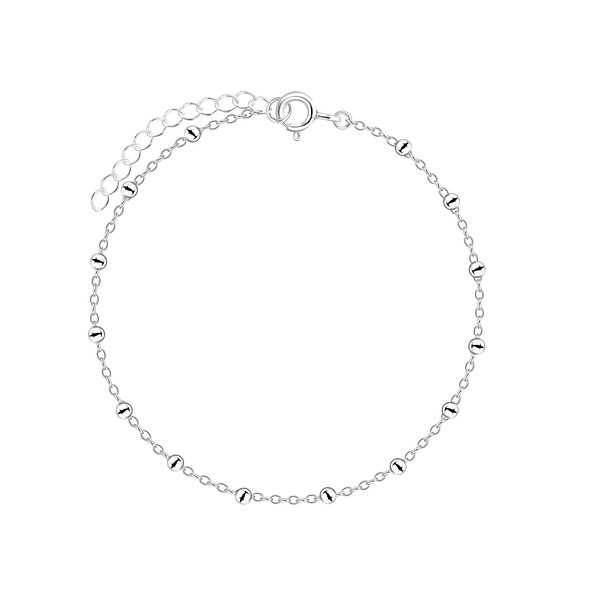 20cm Silver Satellite Bracelet With Extension - Wholesale - 21997