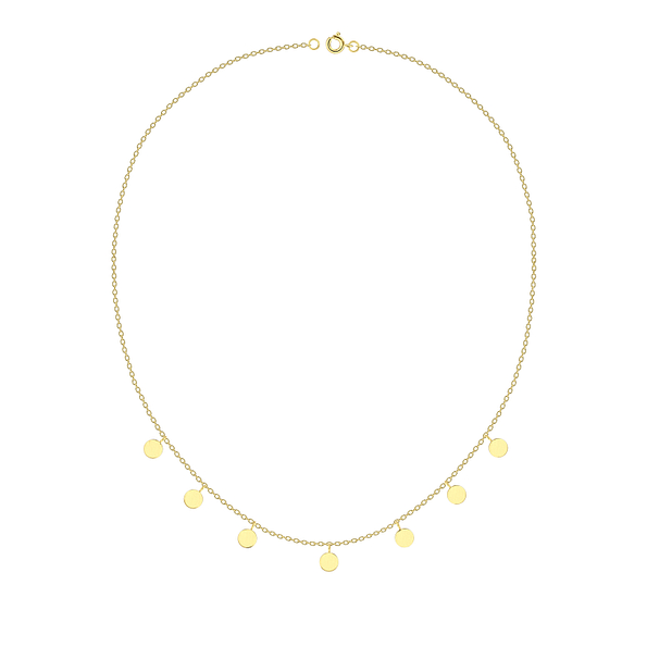 Silver Round Necklace - Wholesale - 22229