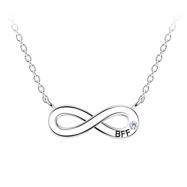 Silver BFF Infinity Necklace - Wholesale - 23087
