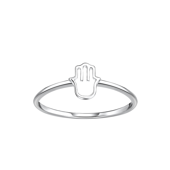 Silver Hamsa Ring - Wholesale - 23039