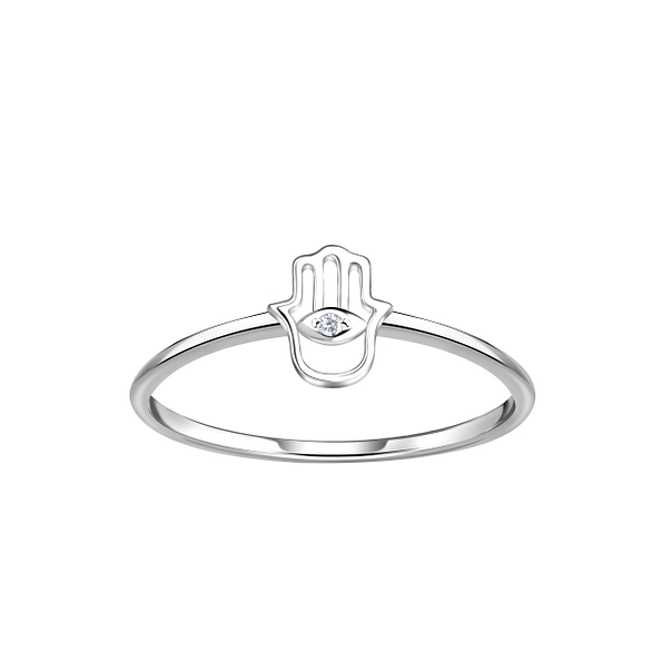 Silver Hamsa Ring - Wholesale - 23040