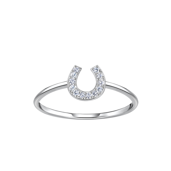 Silver Horseshoe Ring - Wholesale - 23049