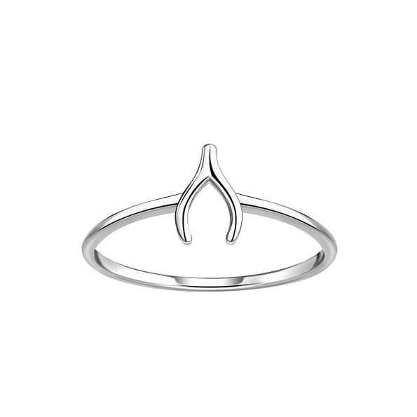 Silver Wishbone Ring - Wholesale - 23332