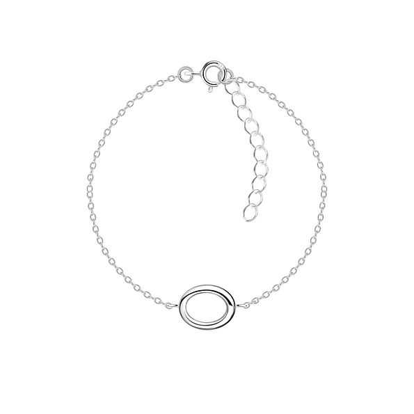 Silver Oval Bracelet - Wholesale - 23853