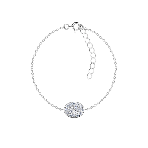 Silver Oval Bracelet - Wholesale - 23857