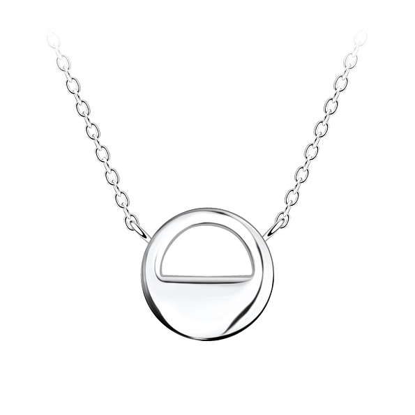 Silver Circle Necklace - Wholesale - 24164