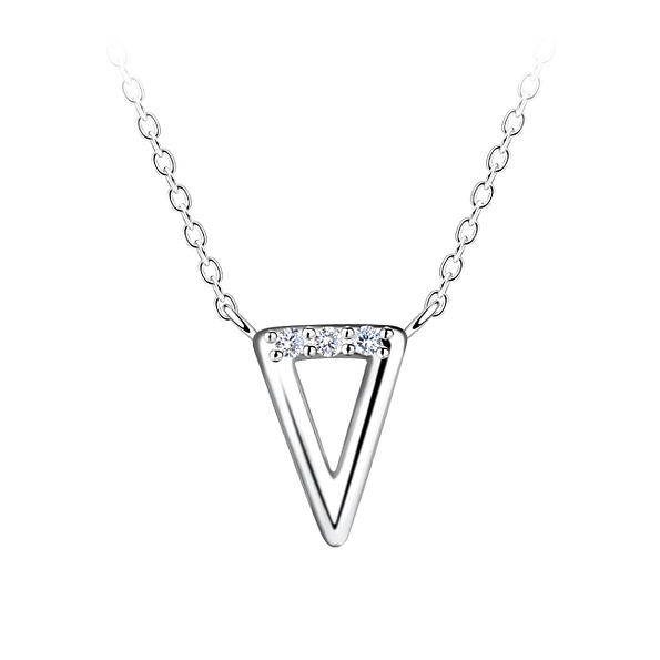 Silver Triangle Necklace - Wholesale - 24185