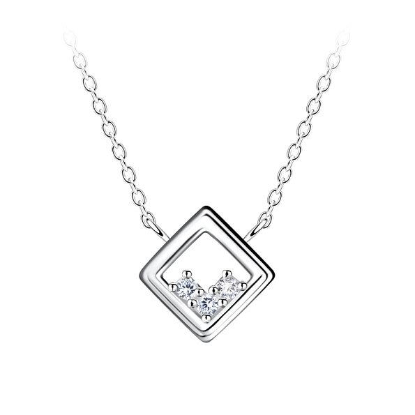 Silver Square Necklace - Wholesale - 24158