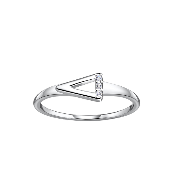 Silver Triangle Ring - Wholesale - 24102