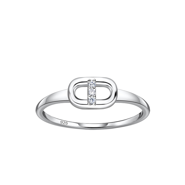 Silver Oval Ring - Wholesale - 24110
