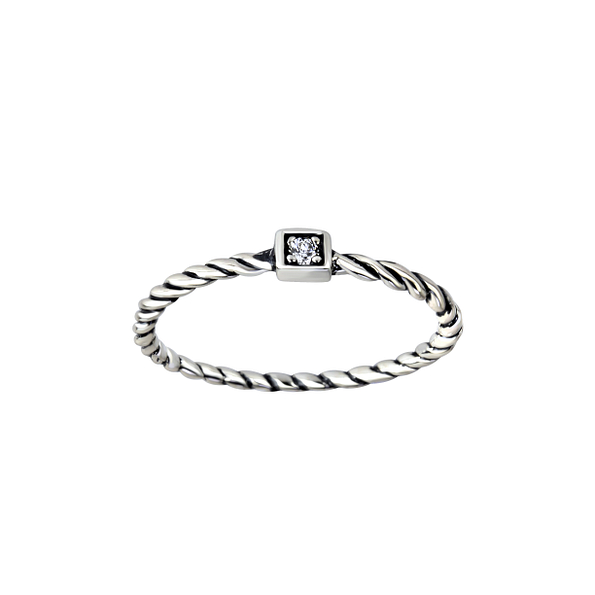 Silver Twisted Ring - Wholesale - 26092