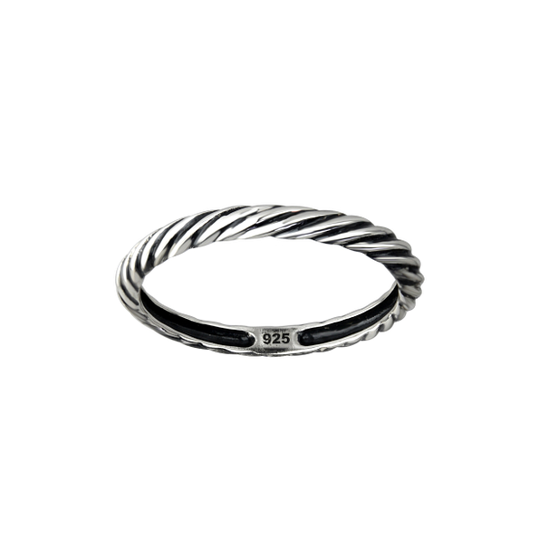 Silver Twisted Ring - Wholesale - 26094