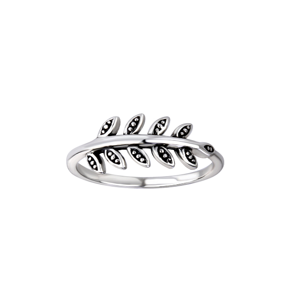 Silver Olive Branch Ring - Wholesale - 26107