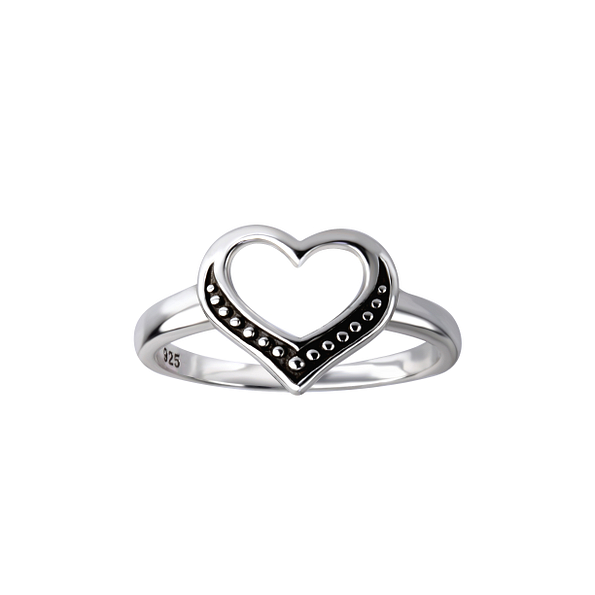 Silver Heart Ring - Wholesale - 26117