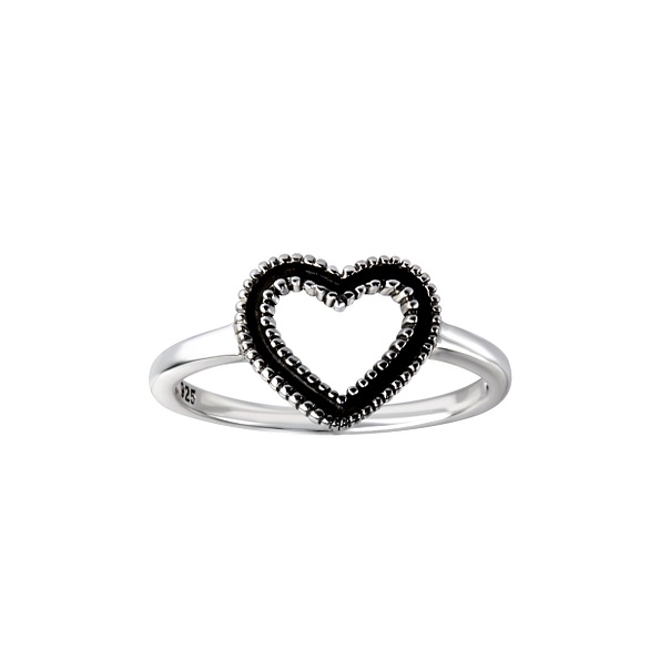 Silver Heart Ring - Wholesale - 26121