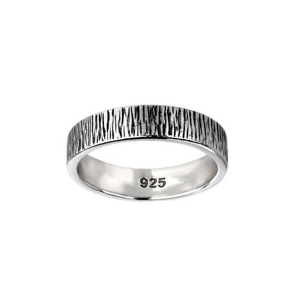 Silver Patterned Ring - Wholesale - 26142