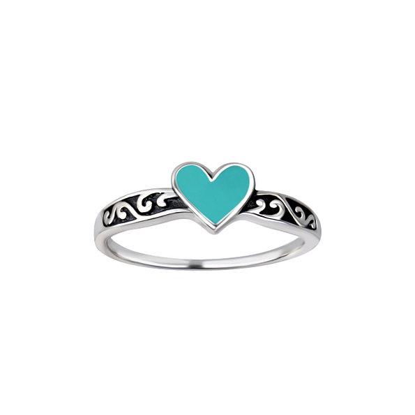 Silver Heart Ring - Wholesale - 26146