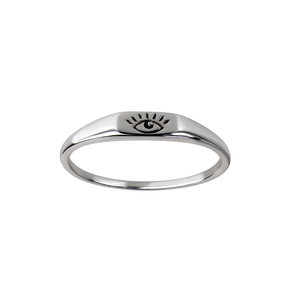 Silver Evil Eye Ring - Wholesale - 26147
