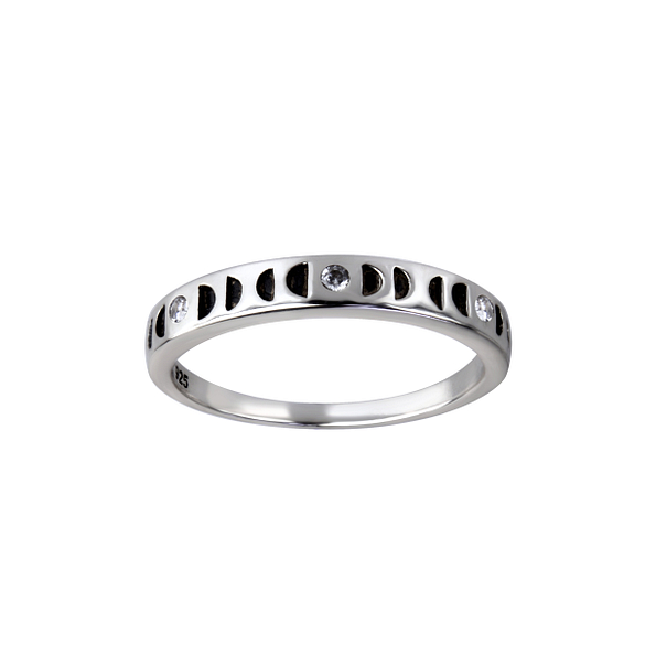 Silver Patterned Ring - Wholesale - 26153