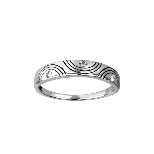 Silver Geometric Ring - Wholesale - 26155
