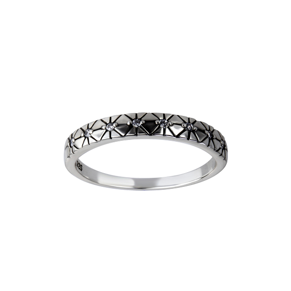 Silver Geometric Ring - Wholesale - 26156