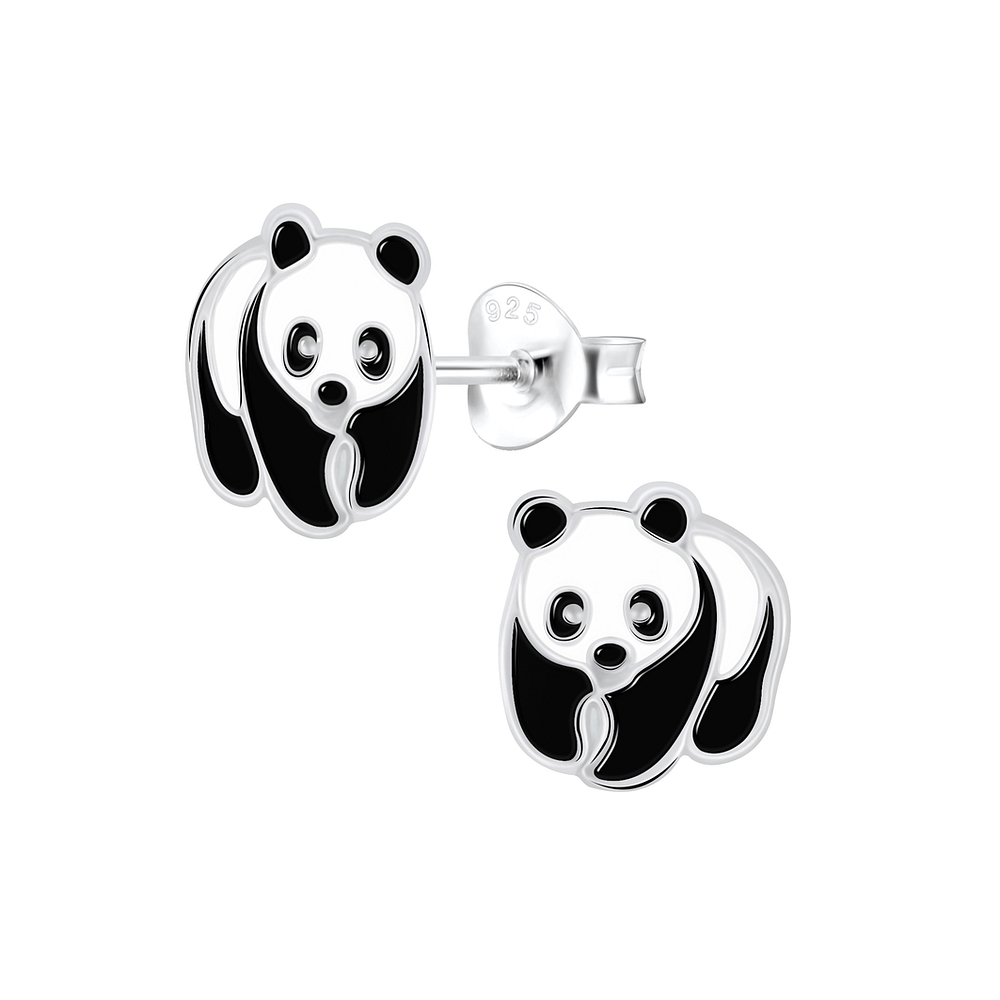 kesardeep impex Girl Cute Panda Earring In 925 Sterling Silver at Rs 999/pair in Jaipur