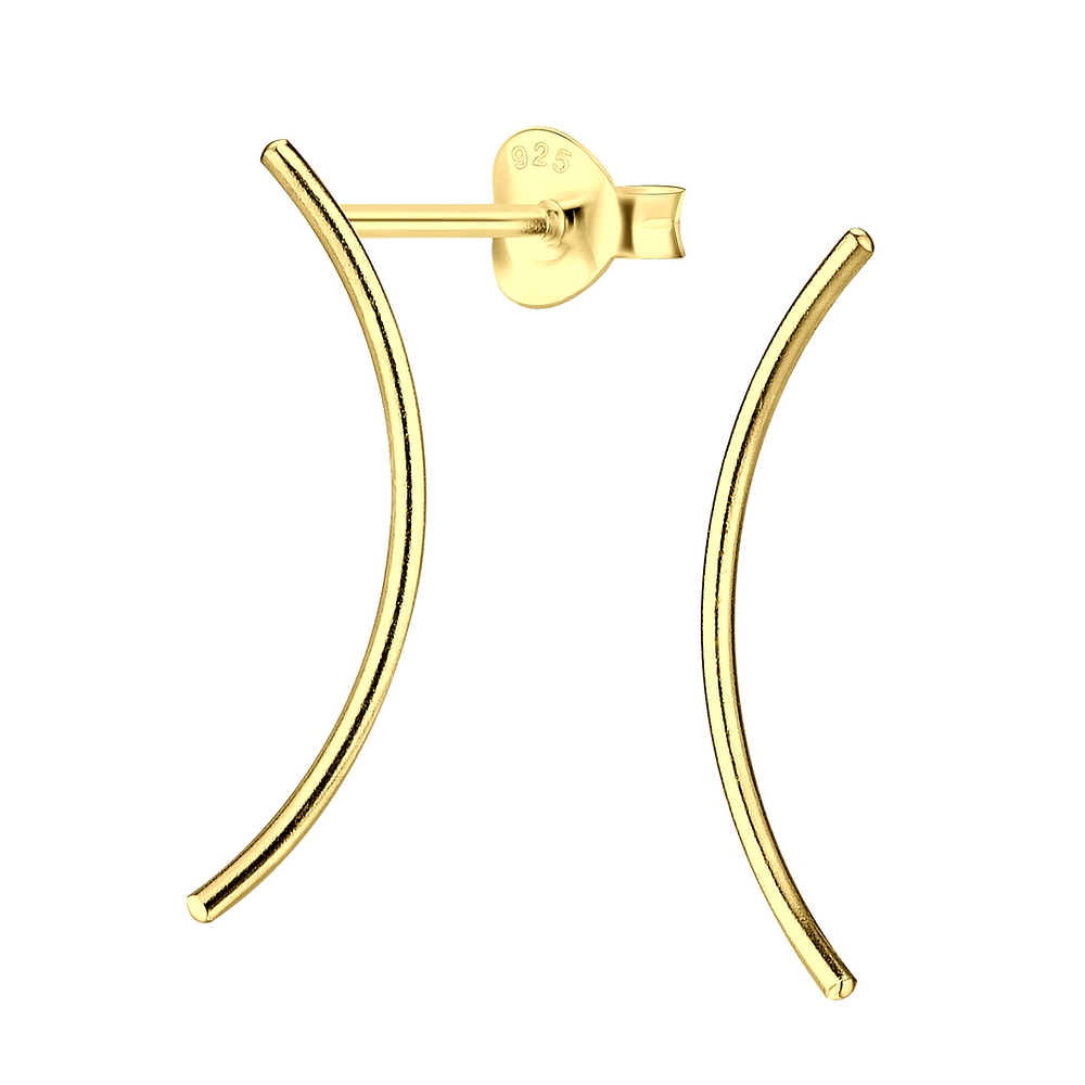 Curved bar stud earrings Clearance