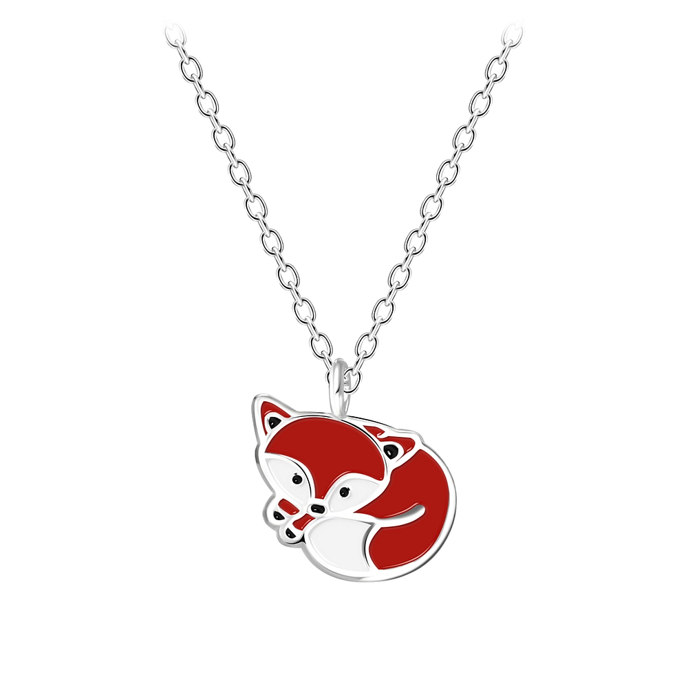 925 Silver Jewelry Silver Fox Necklace 7280