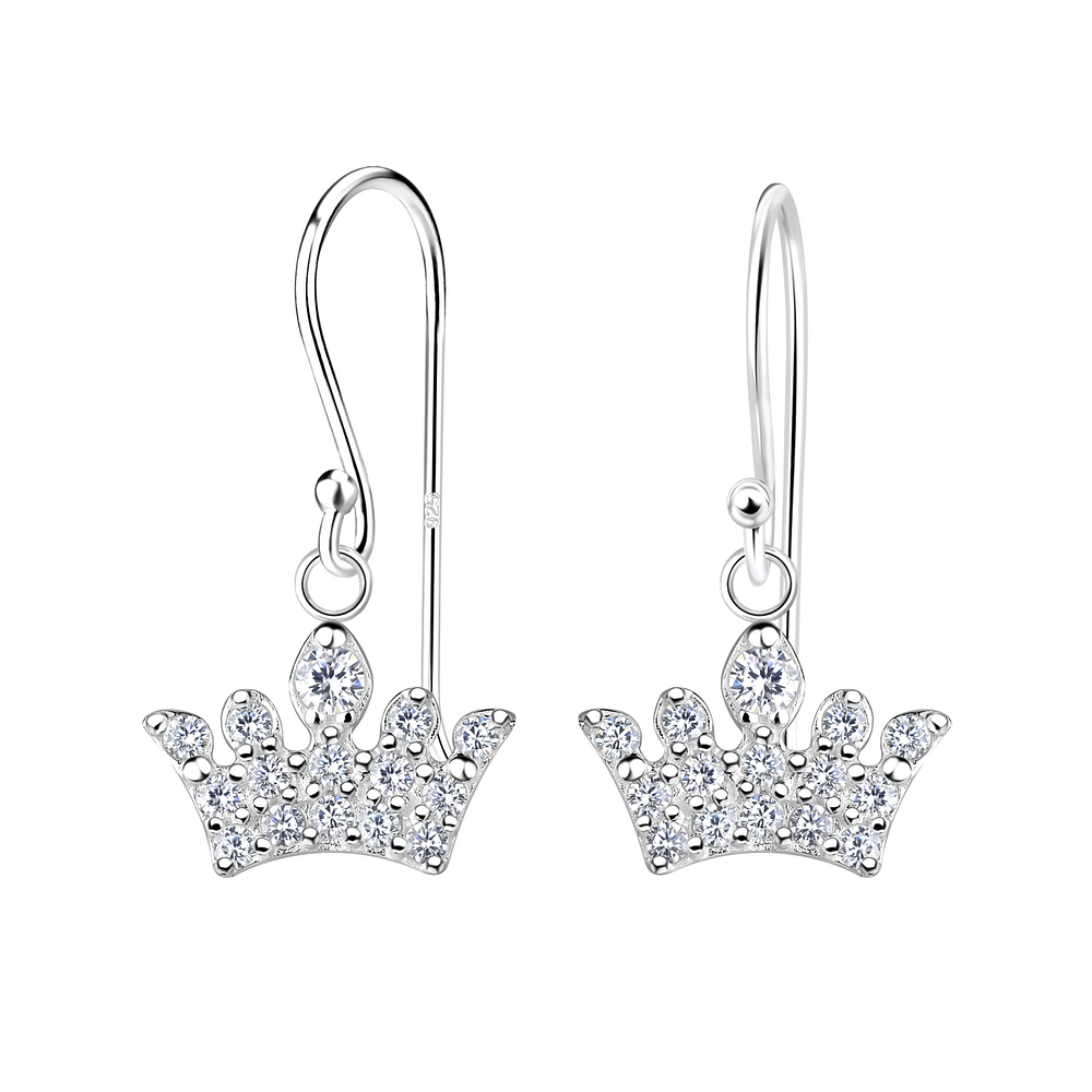 925 Silver Jewelry Silver Crown Earrings 17360