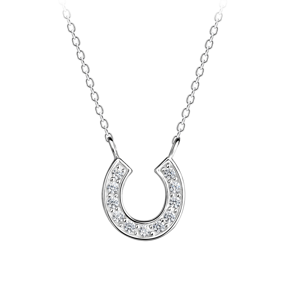 925 Silver Jewelry Silver Horseshoe Necklace 17400