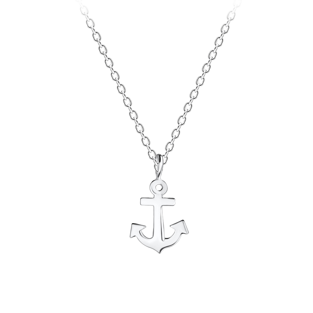 925 Silver Jewelry Silver Anchor Necklace 17960
