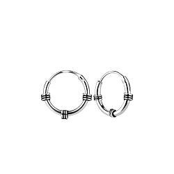 Wholesale 10mm Silver Bali Hoop Earrings