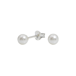 Wholesale 5mm Pearl Sliver Stud Earrings
