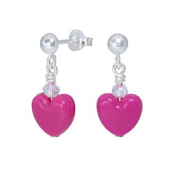 Wholesale Silver Stud Earrings with Heart