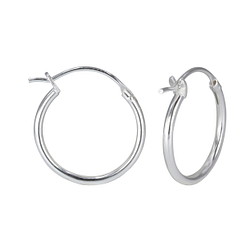 Wholesale 18mm Silver French Lock Hoop Earrings