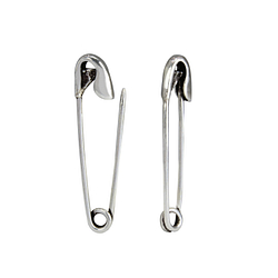 Wholesale Silver Safety Pin Hoop Earrings