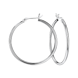 925 Silver Jewelry | Wholesale Silver French Lock Hoop Earrings