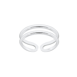 Wholesale Silver Double Line Adjustable Toe Ring