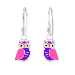 Wholesale Silver Owl Earrings