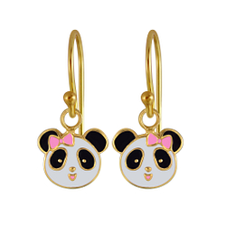Wholesale Silver Panda Earrings