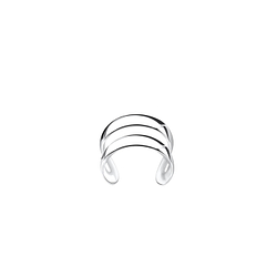 Wholesale Silver Double Line Ear Cuff