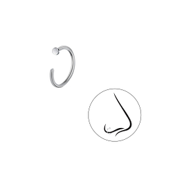 Wholesale 10mm Silver Nose Ring - Pack of 5